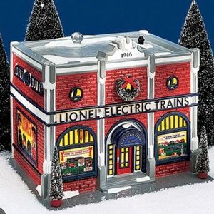 The Original Snow Village Lionel Electric Train Shop by Department 56